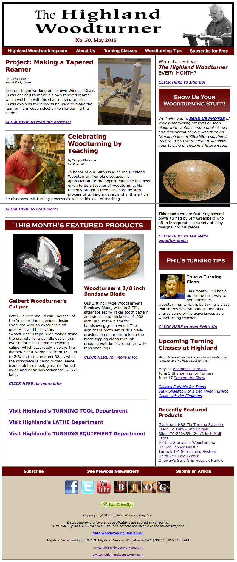 The 50th issue of The Highland Woodturner Highland Woodworking Blog